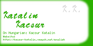 katalin kacsur business card